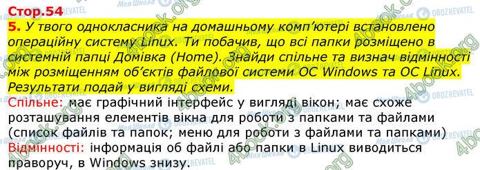 ГДЗ Інформатика 5 клас сторінка Стр.54 (5)